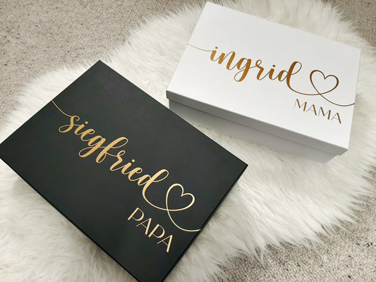 Geschenkbox mit Name und Titel | Wunschname + Widmung | Personalisierte Box zum selbst Befüllen - SelfmadeStudio