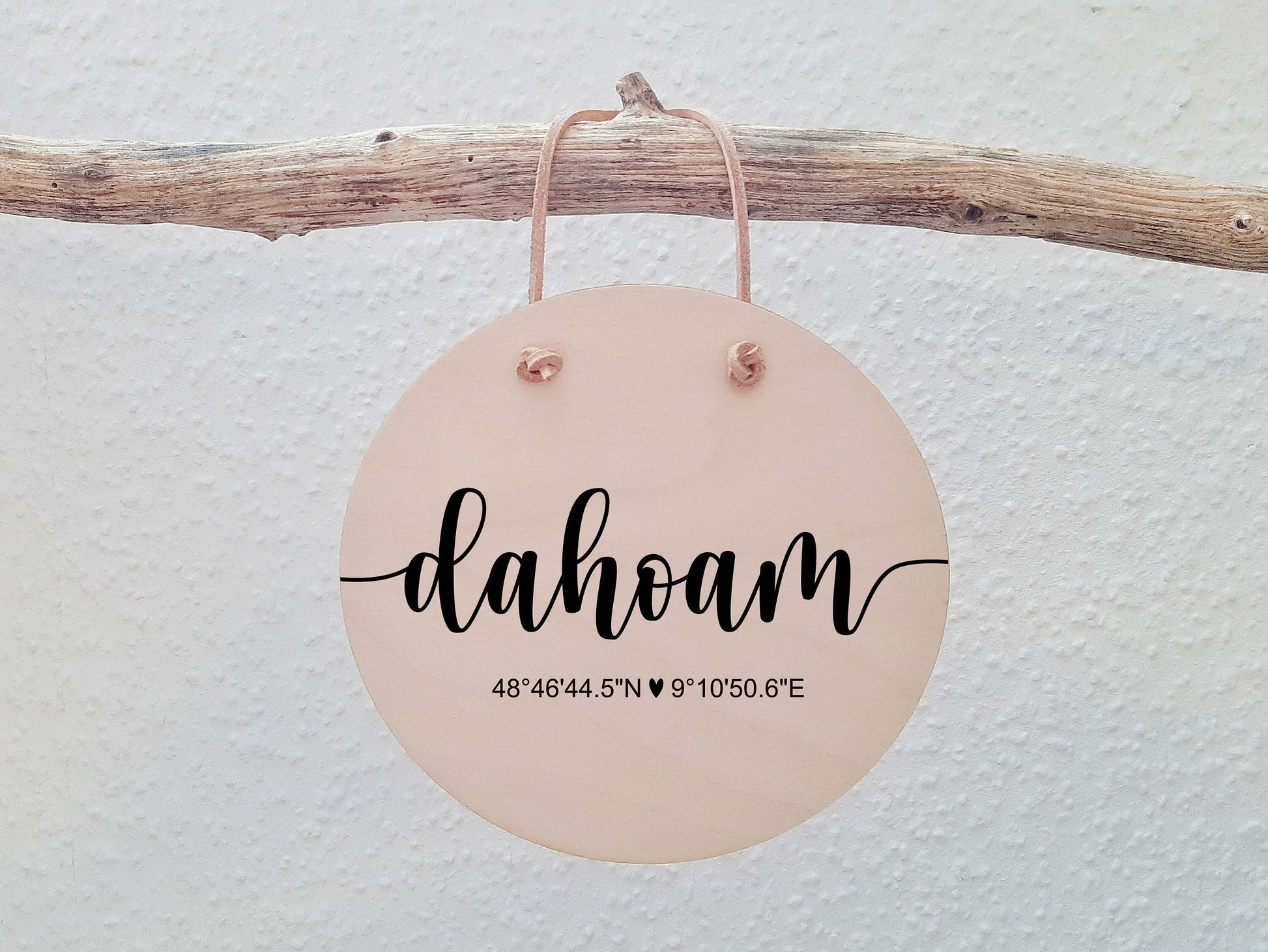 Koordinaten Home - Holzschild Rund - verschiedene Motive! Zum legen / aufhängen! Geschenk Idee, Familien Geschenk, Daheim,Home, Wohnung Deko