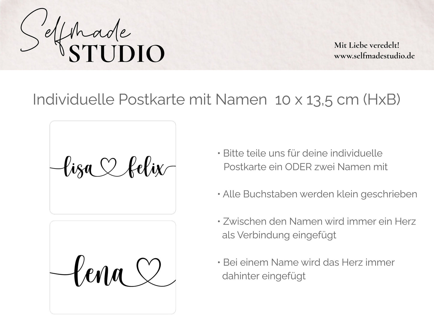 Holz Postkarte Personaliert mit Wunschname - Grußkarten graviert aus Holz, Grußkarten, Erinnerungskarten, Holzkarten,