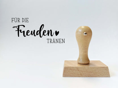 Für die Freuden Tränen | 60x30 mm | 50x35 mm | Hochzeitsstempel | Taschentücher Trauung Freudentrännen | 4 Design zur Auswahl | Rechteckig