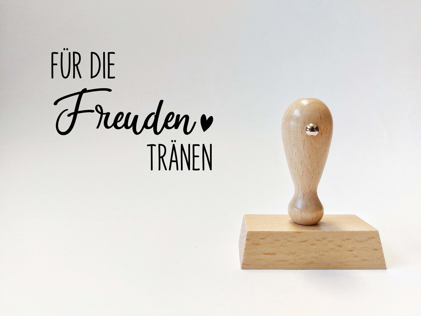 Für die Freuden Tränen | 60x30 mm | 50x35 mm | Hochzeitsstempel | Taschentücher Trauung Freudentrännen | 4 Design zur Auswahl | Rechteckig