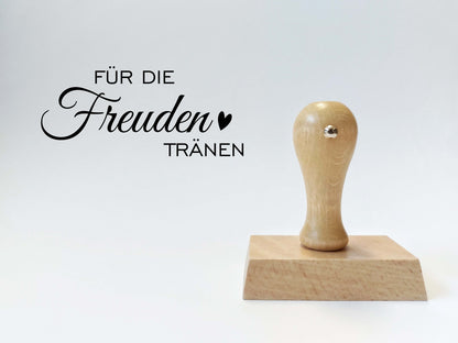 Für die Freuden Tränen | 60x30 mm | 50x35 mm | Hochzeitsstempel | Taschentücher Trauung Freudentrännen | 4 Design zur Auswahl | Rechteckig