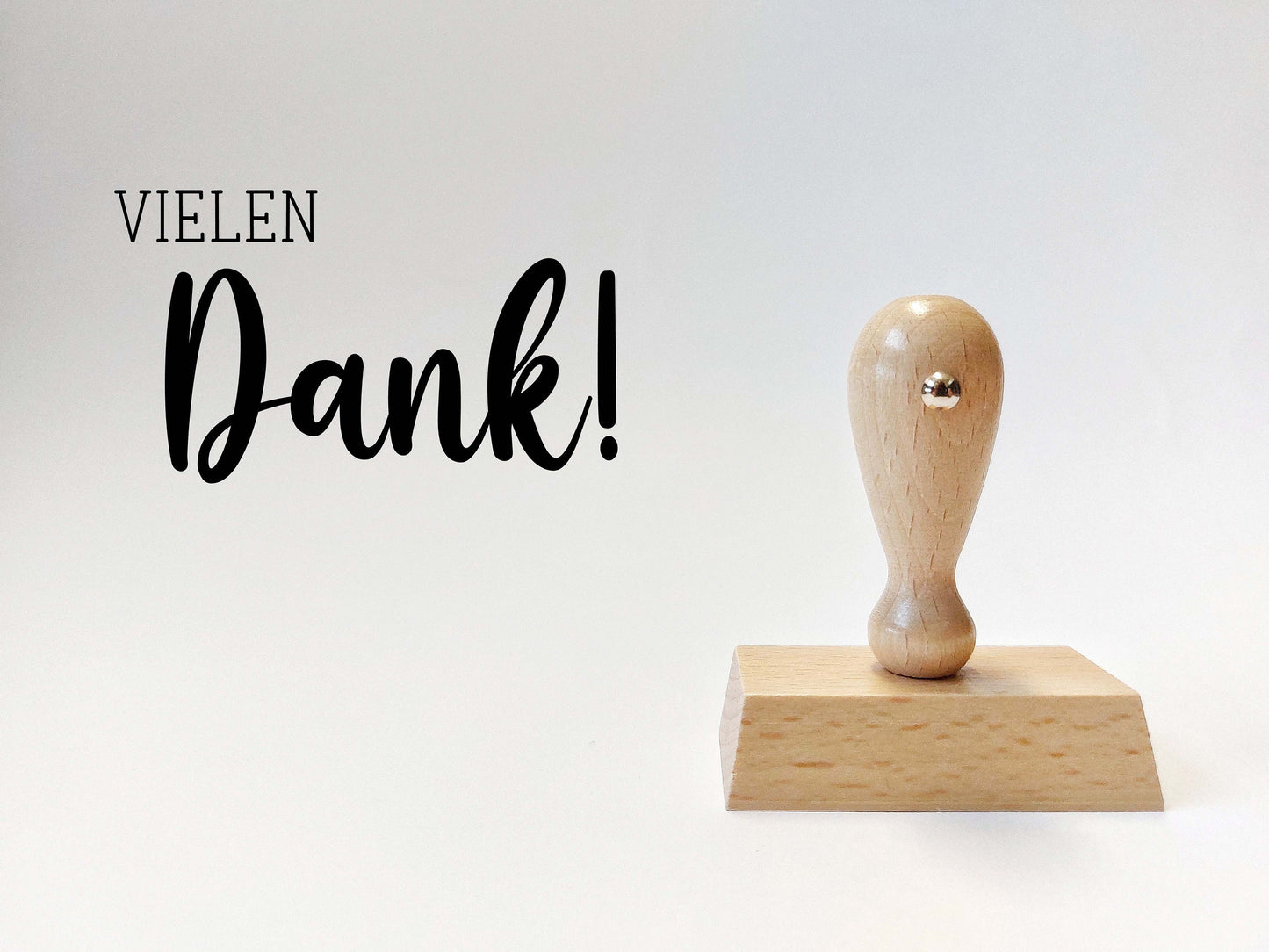 Vielen Dank! | 60 x 30 mm | 50 x 35 mm | Hochzeitsstempel | Dankeschön Gummi Stempel | Gast Geschenk | 4 Design zur Auswahl | Rechteckig