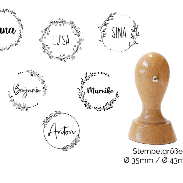 Stempel mit Namen