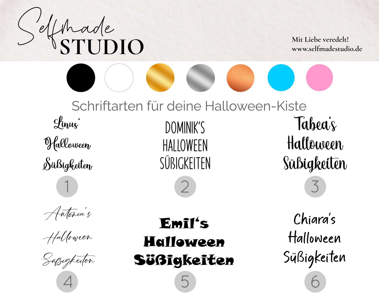 Halloween Kiste mit Namen zum selbst Befüllen | Halloween Süßigkeiten | Trik or Tread | personalisierte Aufkleber für Holz Kiste