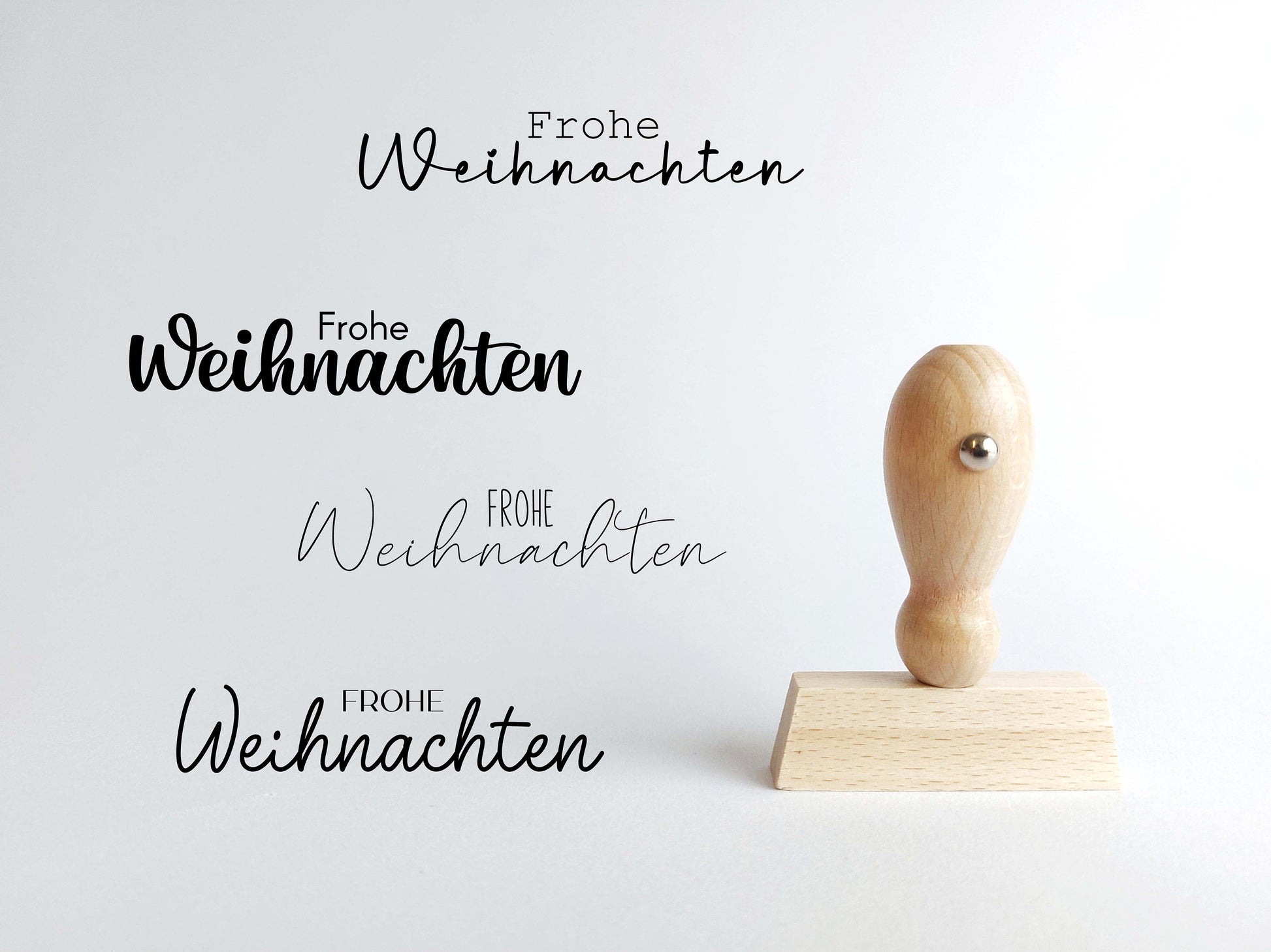 Frohe Weihnachten Stempel | Stempel Weihnachten | 50 x 10 mm - Holzstempel | Weihnachtskarte | Weihnachtsstempel | Stempel Rechteckig Advent