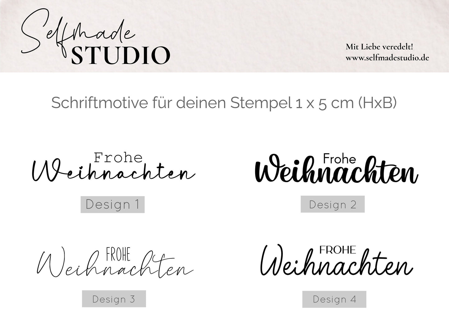 Frohe Weihnachten Stempel | Stempel Weihnachten | 50 x 10 mm - Holzstempel | Weihnachtskarte | Weihnachtsstempel | Stempel Rechteckig Advent