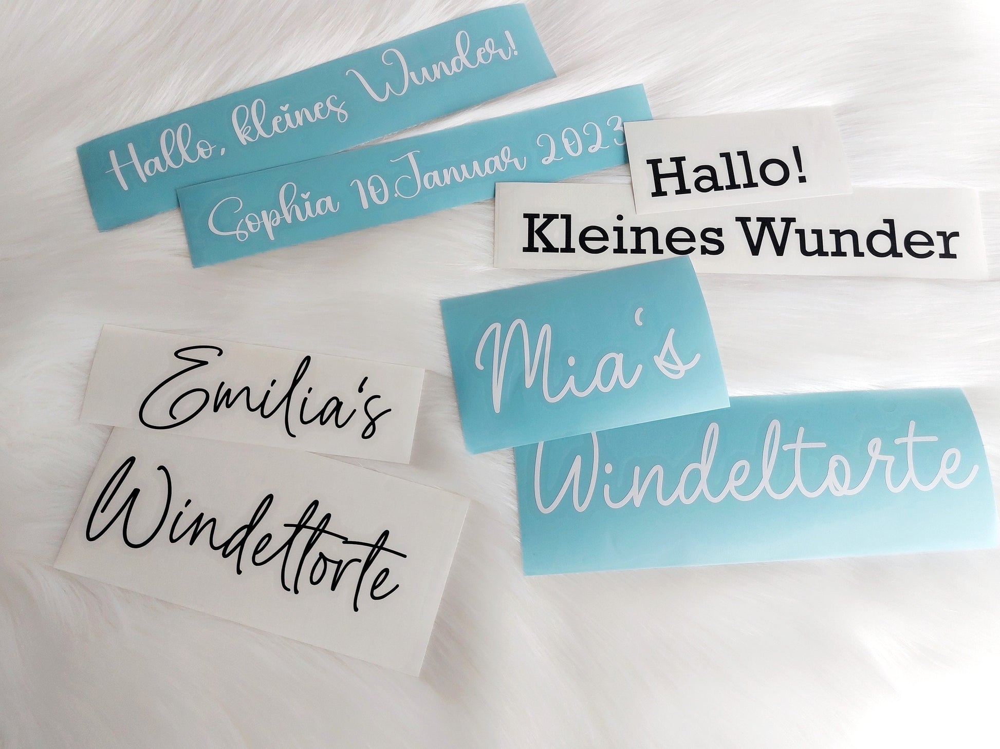 Babykiste mit Name | DIY-Windeltorte zum selbst Befüllen | Personalisierte Holzkiste oder Schriftzug zum Aufkleben - SelfmadeStudio