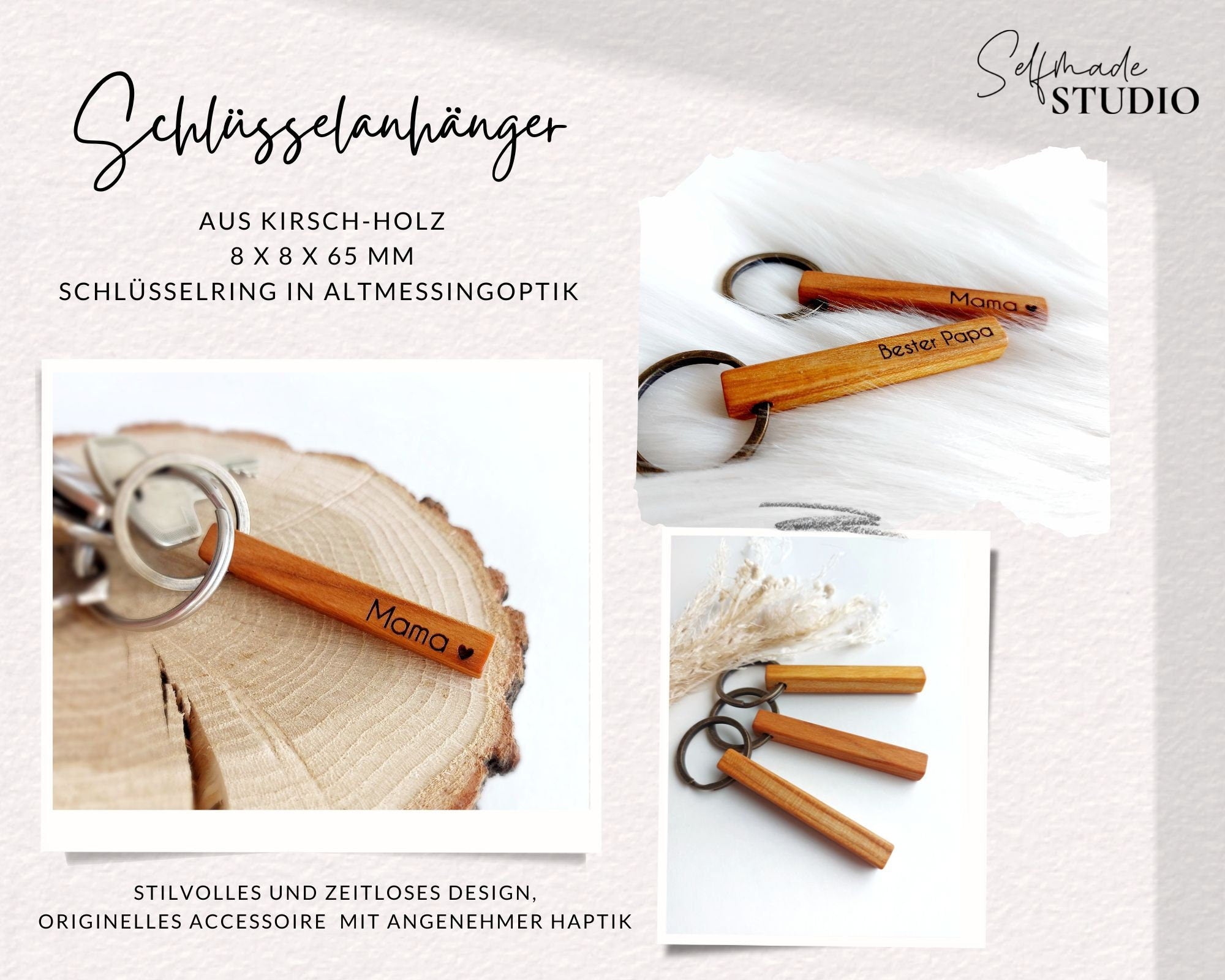 Personalisiertes Schlüsselanhänger Aus Echtholz – Gravur 'World's No. 1 Son', Geschenk Für Sohn