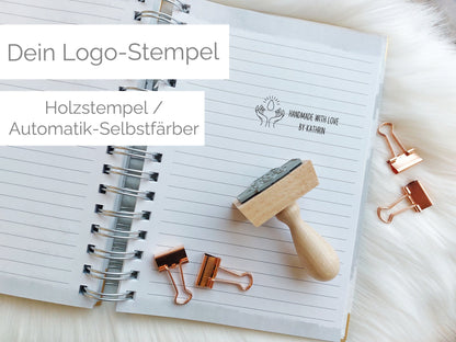 Individueller Logo- / Firmen Stempel | Automatikstempel Selbstfärbend oder Holzstempel div. Farben / größen | Rund / Eckig / Quadratisch