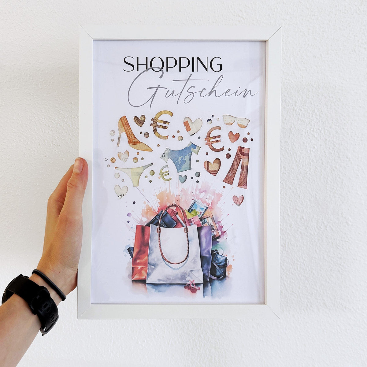 Geldgeschenk Shopping - Gutschein Geldgutschein