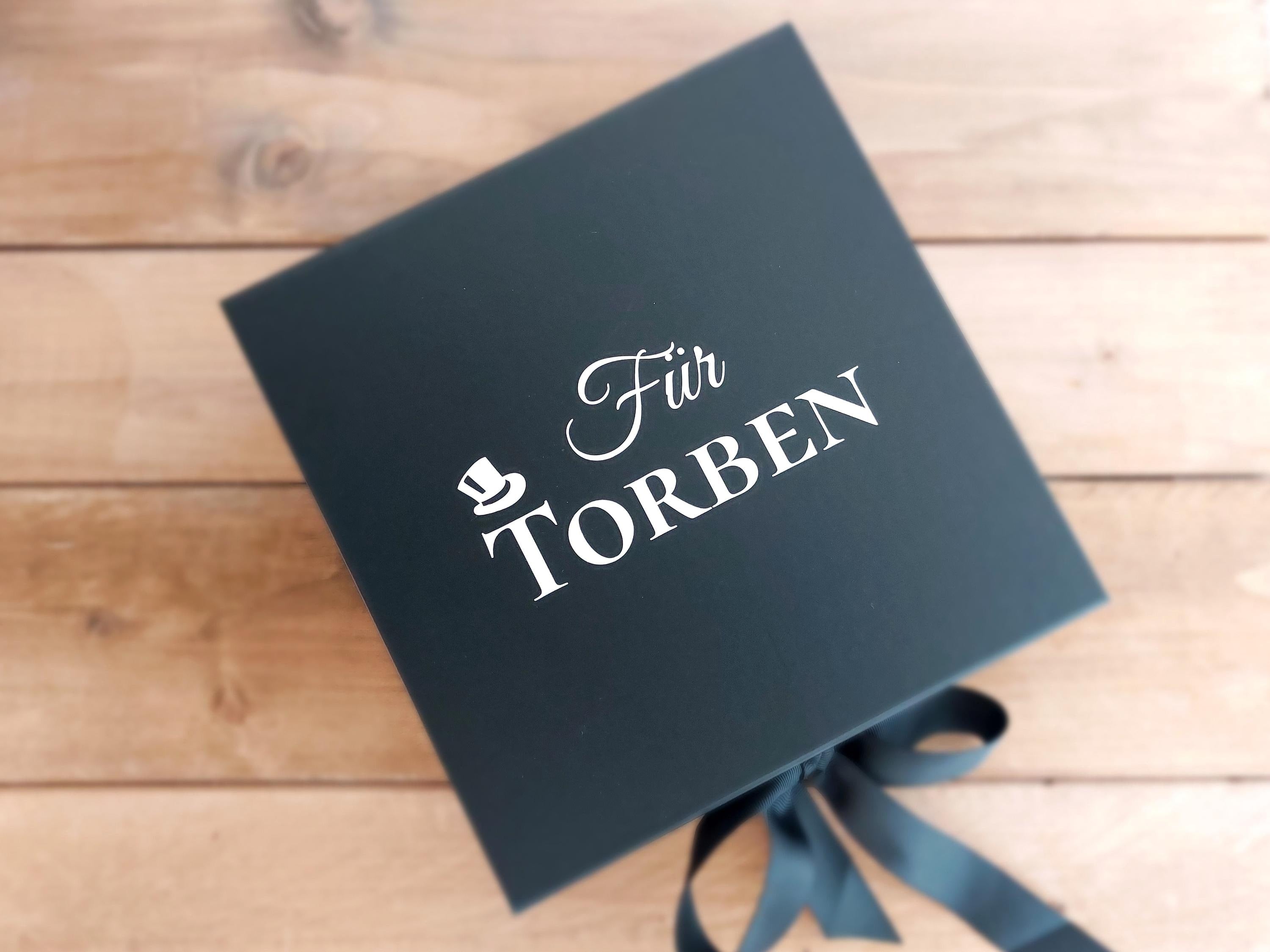 GroomBrideGifts Geschenkbox Für Trauzeugen & Trauzeuginnen - Schwarz, 6+2 Stück, 24,9x16,5x7,6 Cm