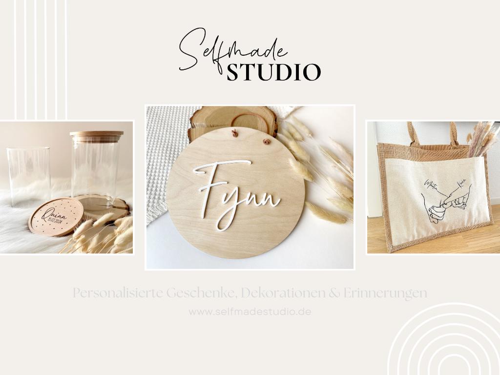 SelfmadeStudio Produktvielfalt, Lasergravur, Plott, Stempel, Textildruck, UV-Druck, Digitaldruck, Veredelung, Produktion, Gestaltung, Personalisierte Geschenke und Dekoartikel, individuelle Geschenkideen