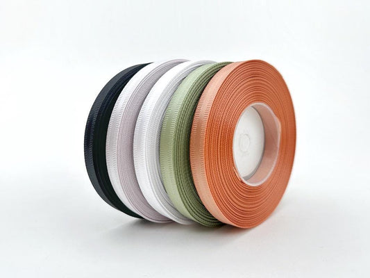 Satinband geriffelt 9mm – 25 Yards Geschenkband in Weiß, Grün, Grau, Orange, Schwarz für DIY, Basteln & Hochzeit, Weihnachten, Advent Band