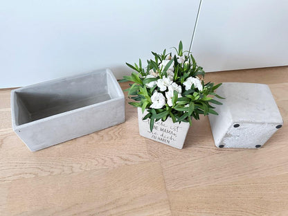Blumentopf Beton-Optik Glück | Glück ist eine Mama wie dich zu haben | Muttertag Oma Freundin Schwester Nachbarin personalisiertes Geschenk