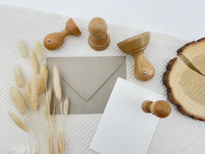 Weihnachtsstempel Holzstempel | Weihnachtsstempel für Karten & Geschenke | 45 mm rund oder 45x45 mm / 60x30mm eckig